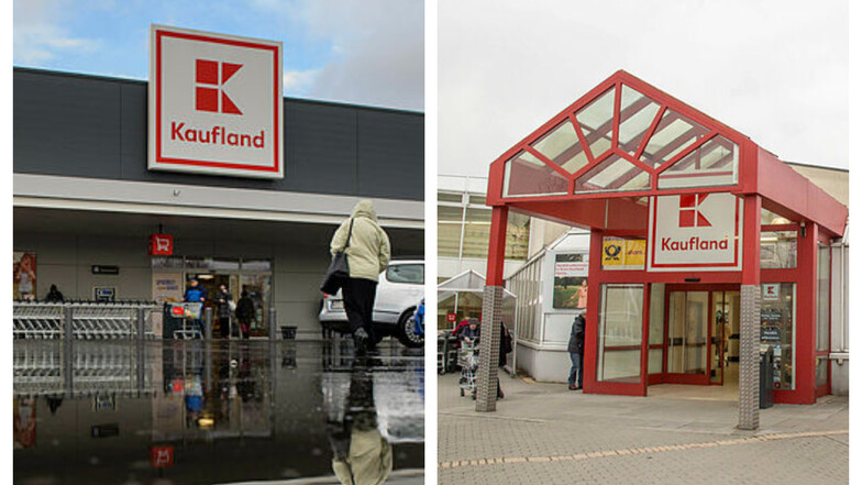 Zwei Märkte der gleichen Kette in Zgorzelec (links) und Görlitz (rechts). Sie unterscheiden sich erheblich - nicht nur bei den Preisen.