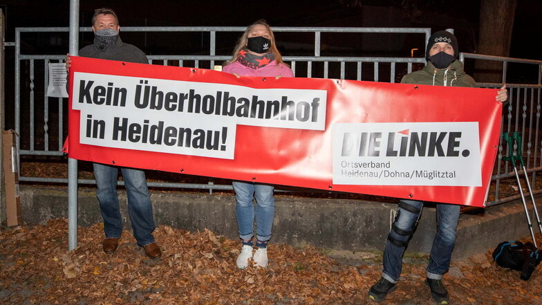 Es half auch alles Demonstrieren nicht: Der Überholbahnhof kommt nach Heidenau. Eine der großen Niederlagen für die Linken.