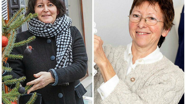 Corinna Seiler (l.) aus Bautzen und Karin Mross aus Neukirch (r.) sowie die Leineweberei Hoffmann aus Neukirch laden für den 5. Dezember zur "Manufaktour" ein.
