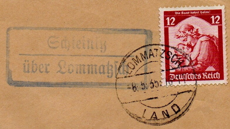 Einer der bis 1964 abgeschlagenen Land-Poststempel von Schleinitz.