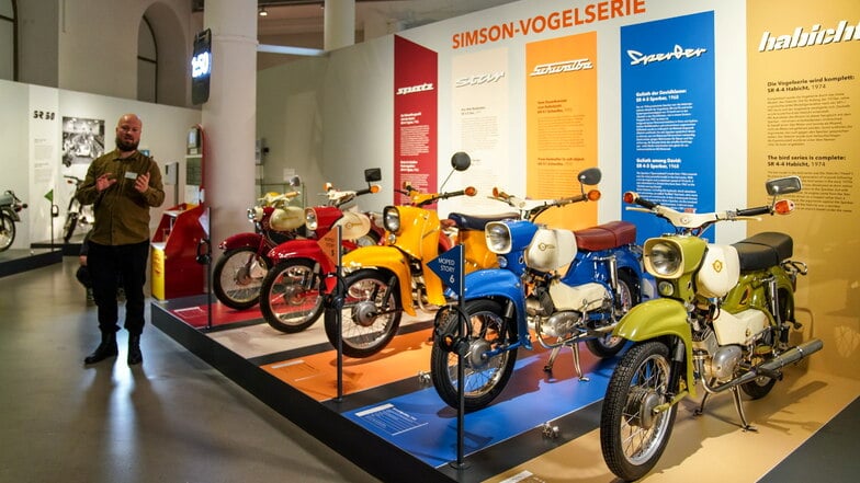 Verkehrsmuseum Dresden feiert DDR-Mopeds