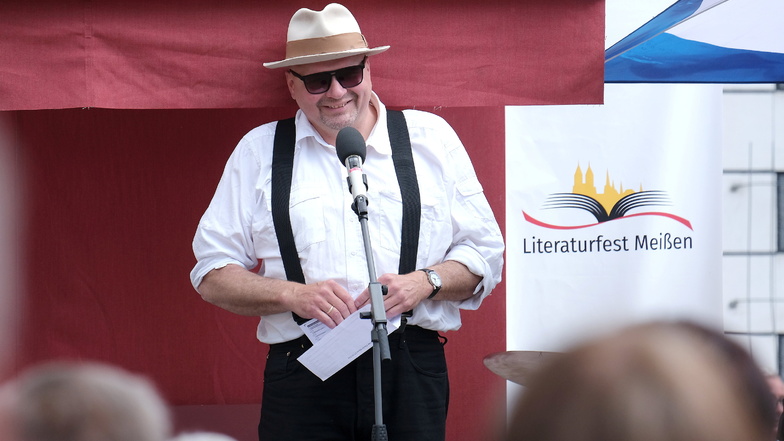 Kabarettist Peter Flache beim Literaturfest im vergangenen Jahr.