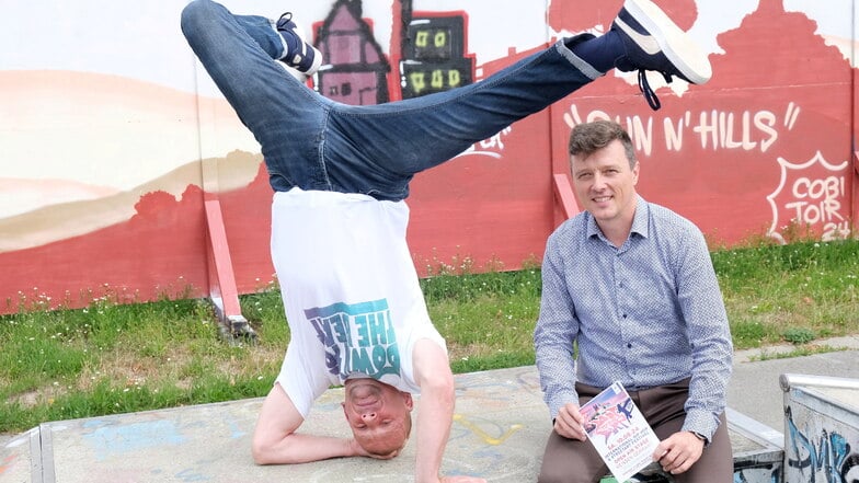 Heiko "Hahny" Hahnewald und Bürgermeister Markus Renner freuen sich auf das Festival am 10. August.