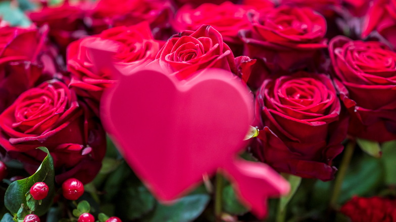 Mehr als die Hälfte der Befragten schenkt dem Partner Blumen zum Valentinstag.