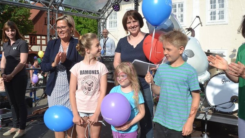 Die Familie Weidland aus Rietschen ist Sieger beim Familienparcours.