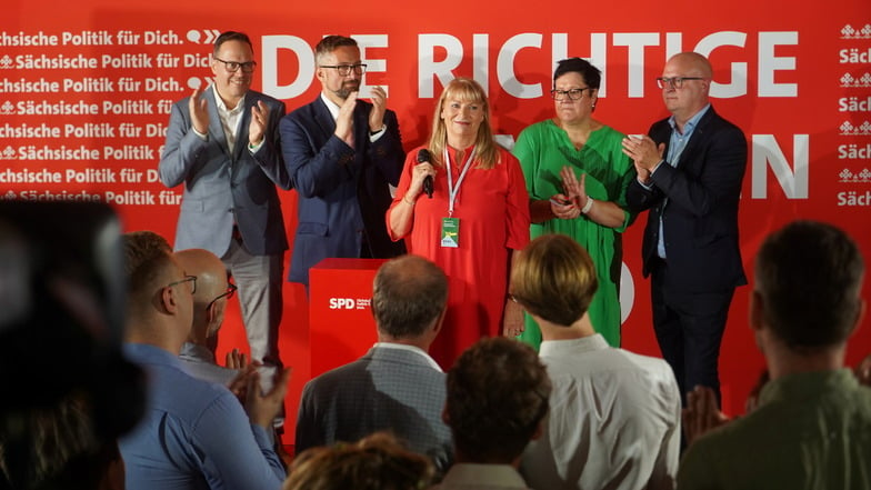 Die SPD-Wahlparty mit Spitzenkandidatin Petra Köpping.