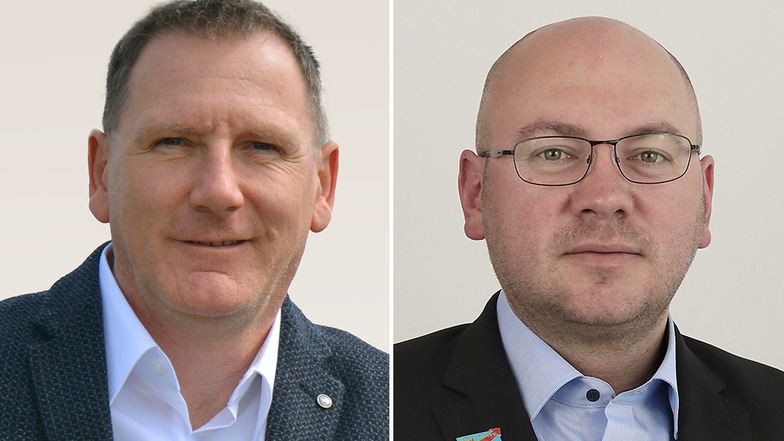 In Malschwitz treten zwei Bewerber zur Bürgermeisterwahl an: Amtsinhaber Matthias Seidel (l.) und Steffen Lehmann.