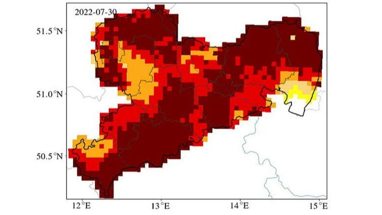 So sah es in den tieferen Bodenschichten Ende Juli 2022 aus. Im Landkreis Görlitz herrschte extreme Dürre.