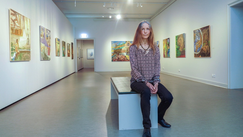 Optimistische Farbenpracht: Almut-Sophia Zielonka zeigt in der Ausstellung „In die Welt gerückt“ Arbeiten aus den vergangenen fünf Jahren. Zur Personal-Schau hat die Künstlerin das Museum Bautzen eingeladen.