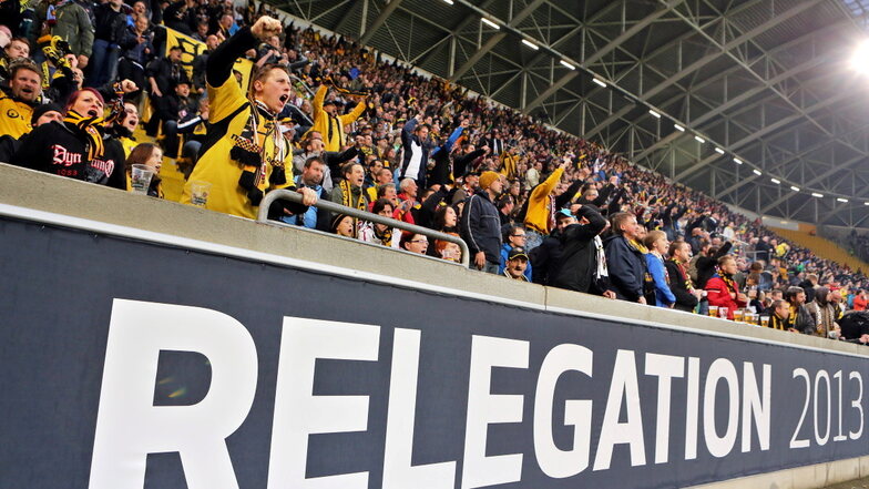Die letzte Relegation spielte Dynamo 2013. Damals konnten die Fans den Klassenerhalt feiern. Und diesmal?