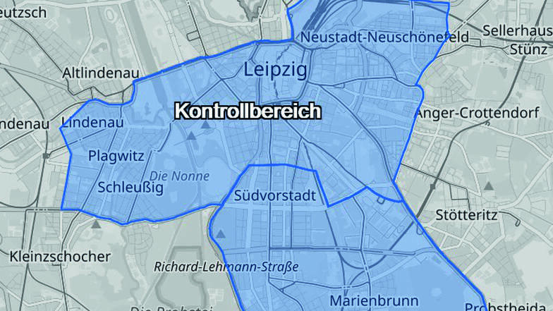 Die Leipziger Polizei hat einen Kontrollbereich eingerichtet.