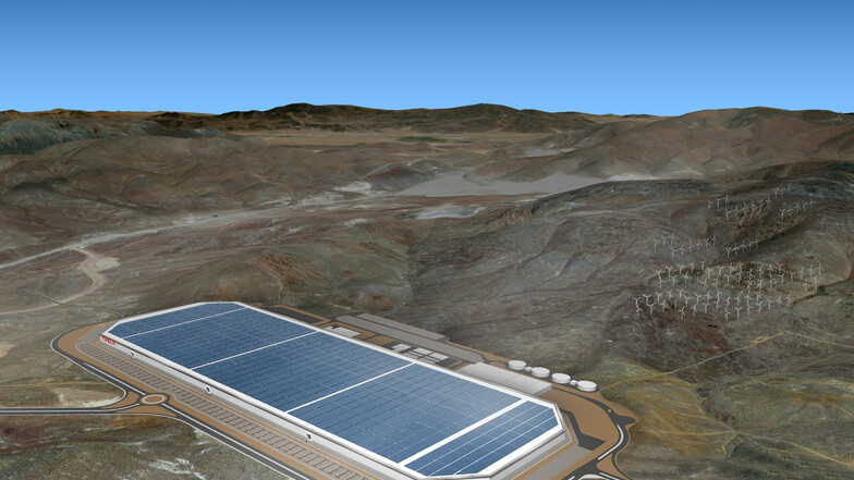 Solch eine gigantische Batteriezellfabrik wie Tesla in Nevada aufbaut, will Altmaier auch in Europa sehen, aber von deutschen und europäischen Unternehmen errichtet.