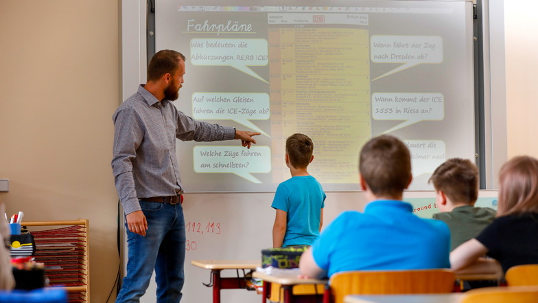 Der Landkreis Mittelsachsen will für 21 Schulen interaktive Tafeln anschaffen.