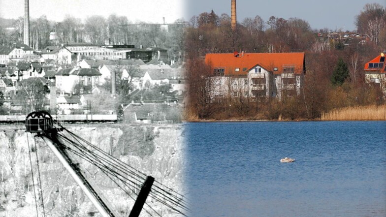 Aus dem Tagebau Olbersdorf wurde der Olbersdorfer See.