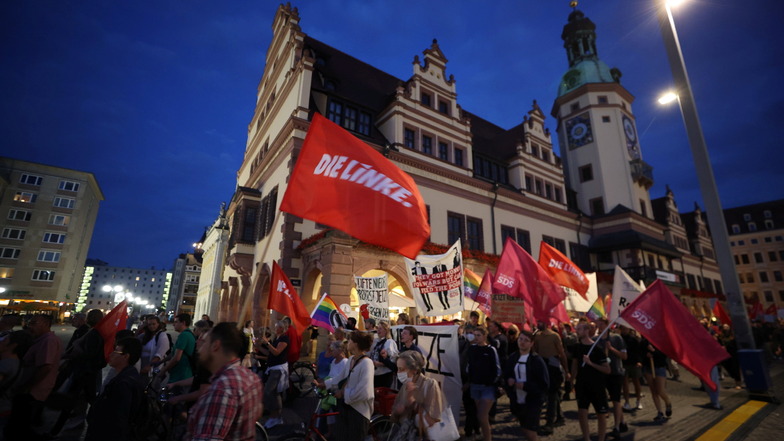 So wie hier in Leipzig Anfang des Monats will die Linke auch im Kreis Görlitz demonstrieren.