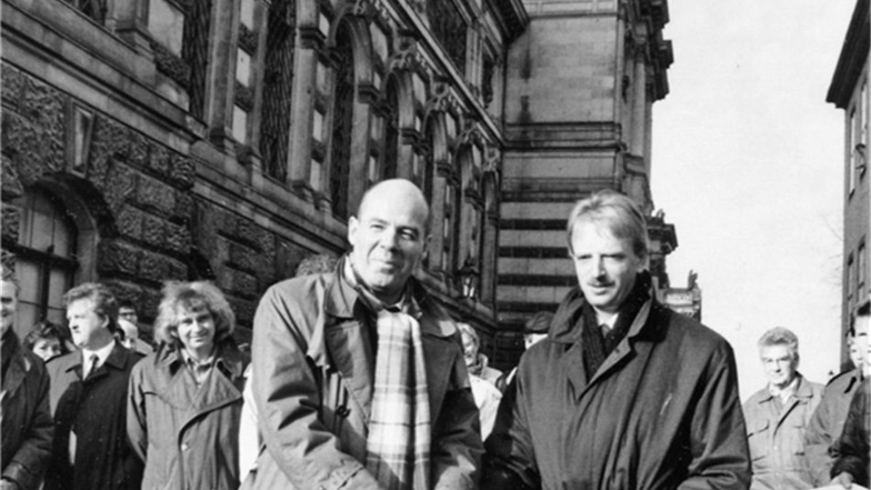 Heinz Eggert und Herbert Wagner (r.) gaben den Balkon Europas wieder frei.
