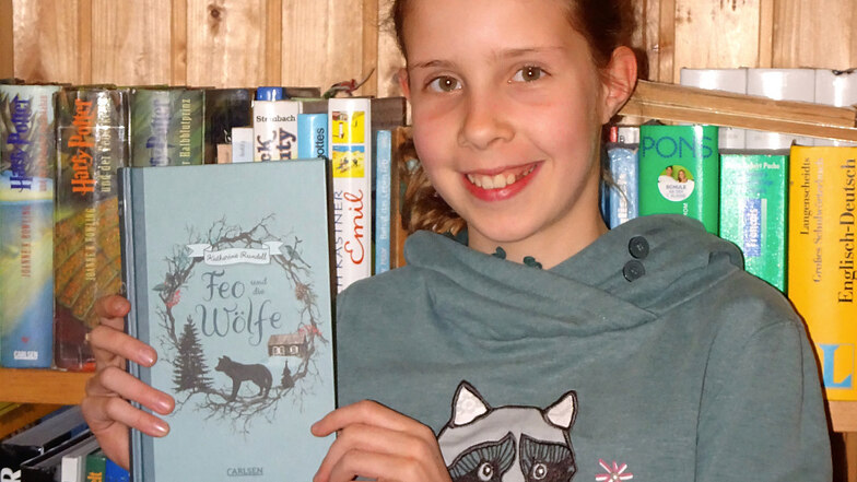 „Feo und die Wölfe“ von Katherine Rundell war das Buch, das sich Mia Sommer für den Bezirksentscheid Dresden im Vorlesewettbewerb ausgewählt hat.