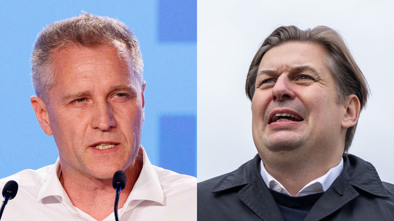Die beiden AfD-Kandidaten für die Europawahl, Maximilian Krah (r.) und Petr Bystron werden keine Wahlkampfauftritte mehr machen.