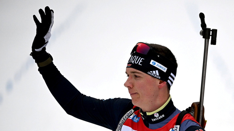Geschafft: Justus Strelow, Sachsens bester Biathlet, darf bei der Weltmeisterschaft in zwei Wochen in Oberhof startet.