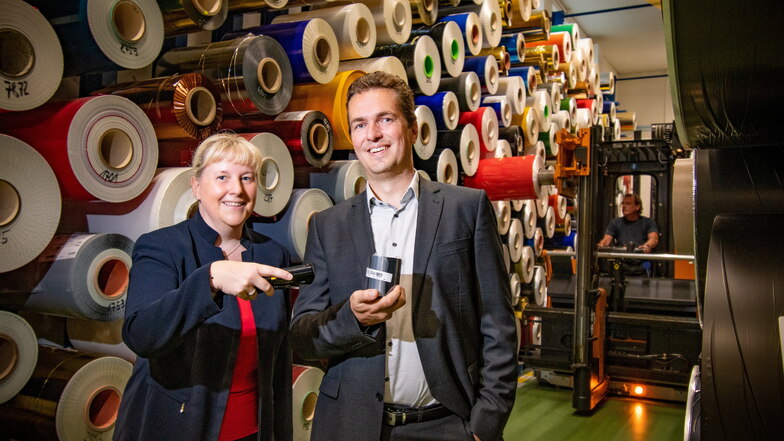 Katja Meißner und Ivo Kionka sind die neuen Chefs bei Kurz Typofol in Döbeln.