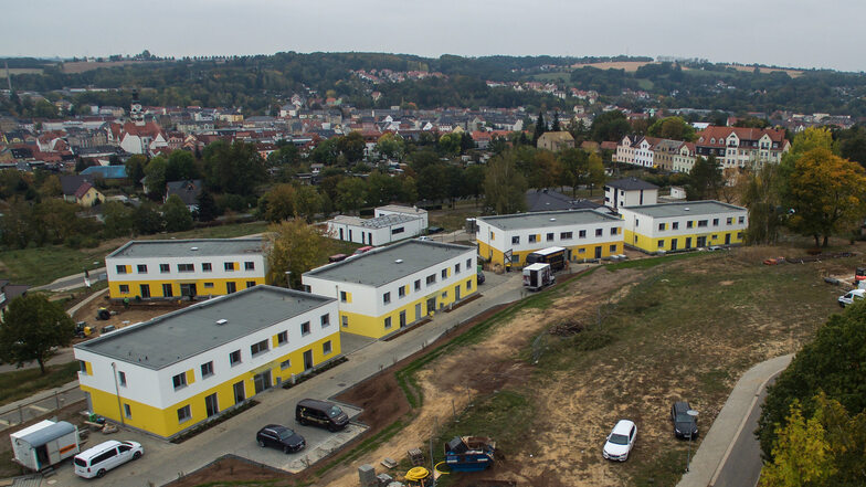 Im vergangenen Jahr sind diese Stadtvillen der WG Fortschritt in Döbeln Nord neu gebaut worden. Die Nachfrage nach neuen Wohnungen ist auch im gesamten Kreis Mittelsachsen groß. Trotzdem sind 2018 etwa 26 Prozent weniger Wohnungen entstanden.