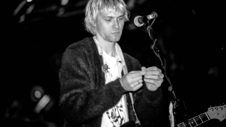 Kurt Cobain beim Roskilde Festival 1992.