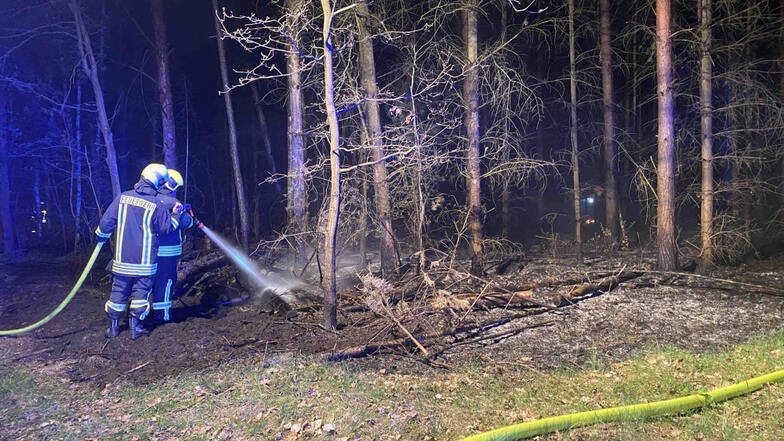 Mehrere hundert Quadratmeter Wald haben Dienstagabend zwischen Maukendorf und Wittichenau in Brand gestanden. Die Feuerwehr bekämpfte den Brand. Das Wasser wurde mittels mehrerer Tanklöschfahrzeuge im Pendelverkehr an die Einsatzstelle gebracht. Während d