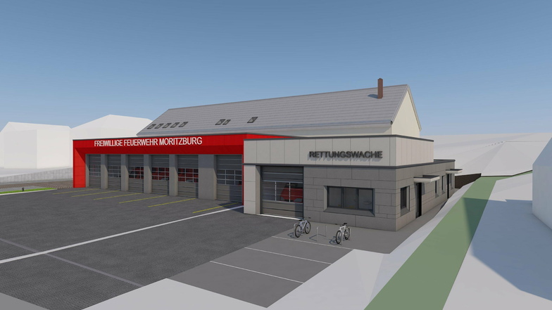 Das neue Feuerwehr-Gerätehaus in Moritzburg ist das nächste große Bauvorhaben der Gemeinde. Entstehen sollen dabei auch zusätzliche Räume für die Grundschule und eine Rettungswache für den Landkreis.