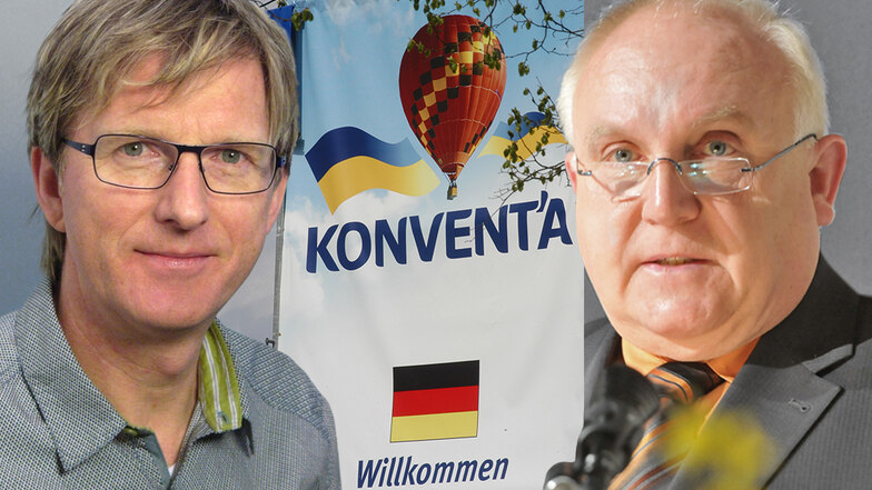Stadtrat Heiko Neumann (l.) und Oberbürgermeister Dietmar Buchholz sind Kontrahenten im Streit um die Namensrechte an der Konventa.