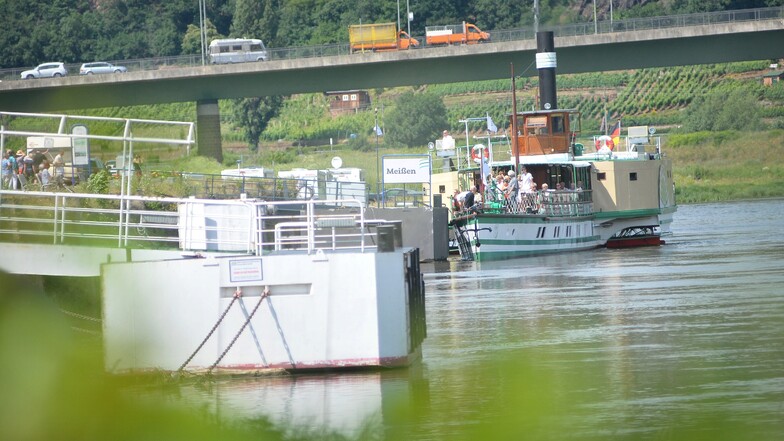 Dampfer der Sächsischen Dampfschifffahrt auf der Elbe