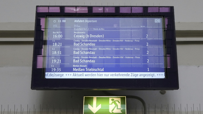 Auch der Landkreis Meißen ist vom bundesweiten Streik der Lokführergewerkschaft betroffen. S-Bahnen Richtung Meißen entfielen, ebenso wie Regionalbahnen, ICs und ICEs.