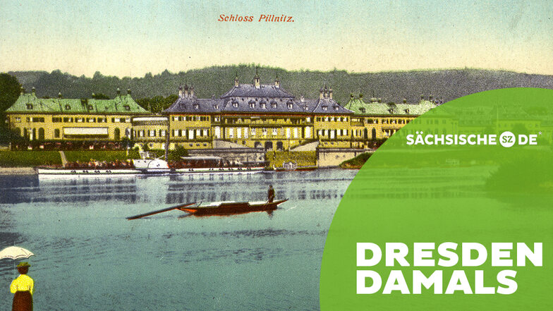 „Schloss der Mätressen“: Schloss Pillnitz auf einer Postkarte um 1910.