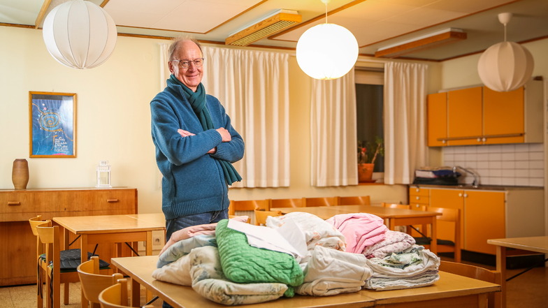 Gerd Grabowski koordiniert die Dresdner Nachtcafés, bei denen Obdachlose in christlichen Gemeinden ein warmes Plätzchen und Essen bekommen. Diese sind nun aber geschlossen.