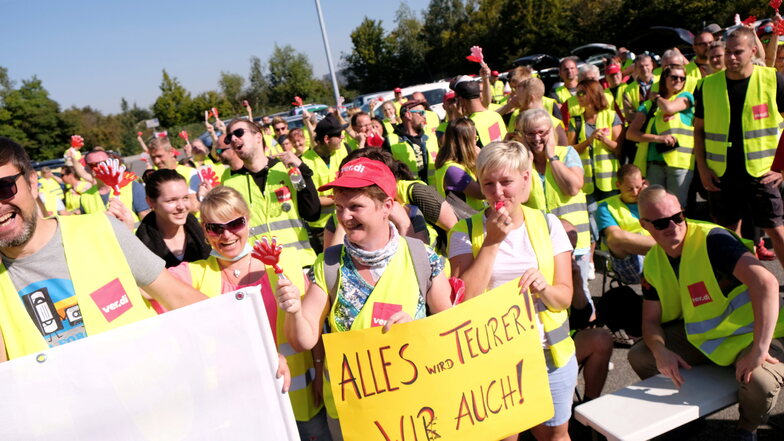 Dem Streik im September am Rewe-Logistikzentrum in Nossen folgte in dieser Woche ein weiterer.