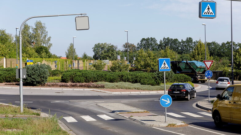 Der Görlitzer Kreisverkehr an der Reichenbacher Straße/Wiesbadener Straße.