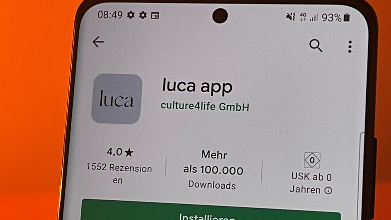 Die Luca-App gibt es im Google Play Store.