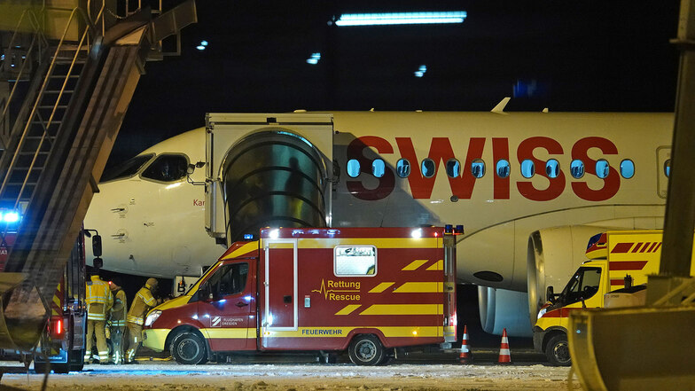 Ein Airbus der Fluggesellschaft Swiss musste am Sonntagabend eine Sicherheitslandung in Dresden durchführen.