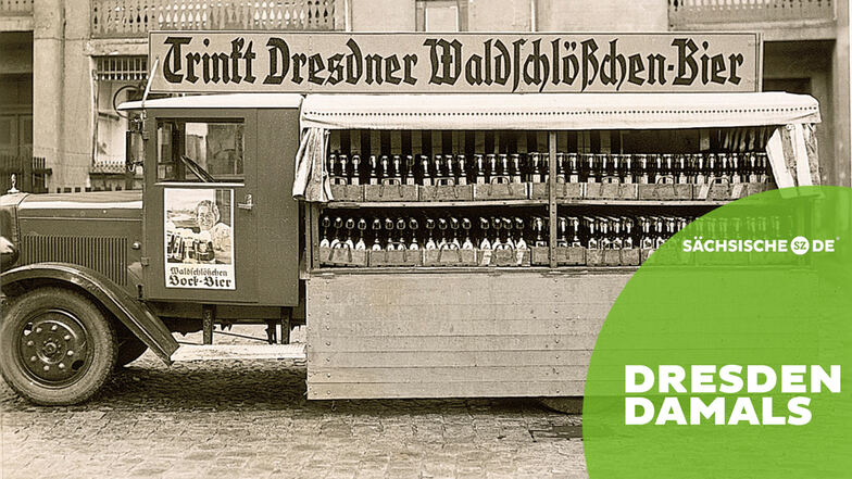 Stadtbekannt war das Bierauto der Dresdner Waldschlößchen-Brauerei.