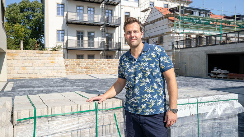 "Schlossblick Pirna"-Geschäftsführer Mario Franceschi: In Kürze gibt es erste Rundgänge für Mietinteressenten.