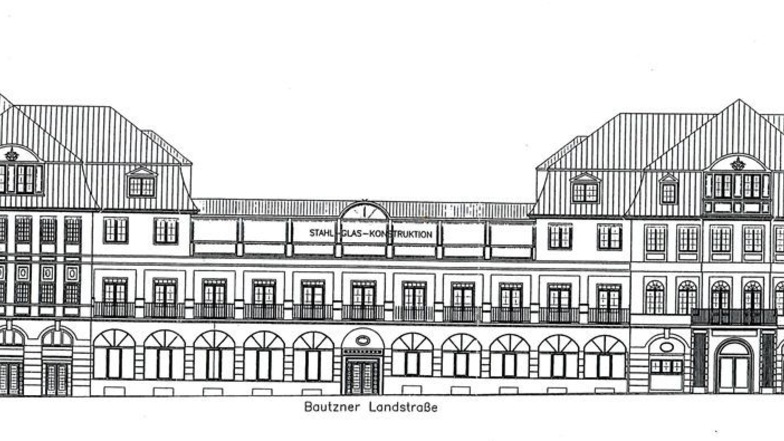 Die Illustration zeigt das Parkhotel in der aufgestockten Version, basierend auf den Ursprungsplänen des Architekten Johannes Kraaz. Eine Baugenehmigung dafür liegt bereits vor.