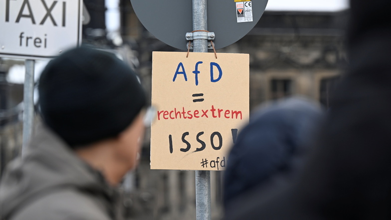 Demoplakat in Dresden