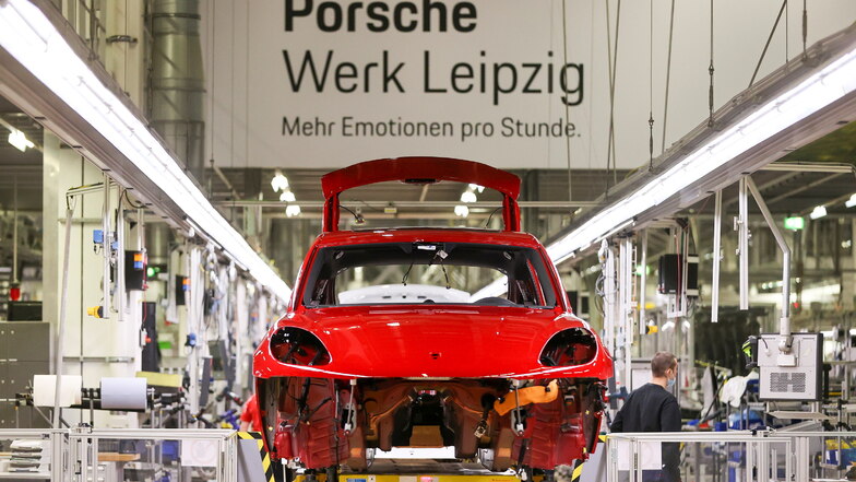 Porschewerk Leipzig kurz vor Unterbrechung der Produktion