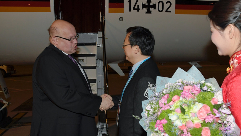 Peter Altmaier bei seiner Ankunft in Peking.