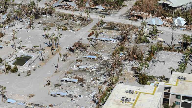 Myers Beach: Häuser sind durch den Hurrikan «Ian» der Kategorie 4 massiv zerstört worden.