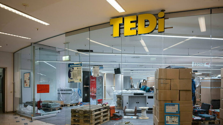 Die Tedi Filiale im City Center Görlitz wird umgebaut.