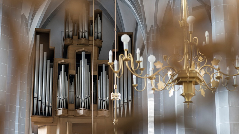 Orgel in der Frauenkirche in Goerlitz.