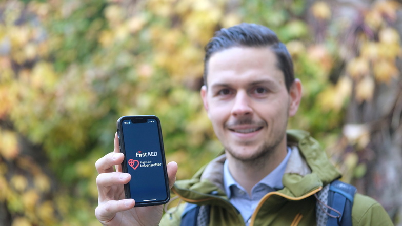 Marcel Damme und sein Team machen sich dafür stark, dass die Lebensretter-App auch im Landkreis Meißen bald funktioniert. Dafür braucht es Geld.