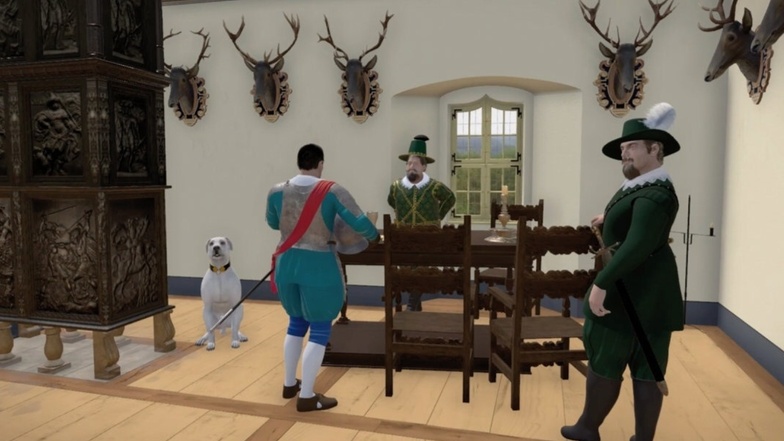 Solch ein Bild von der königlichen Hofstube sehen die Festungsbesucher, wenn sie den virtuellen Rundgang antreten. 