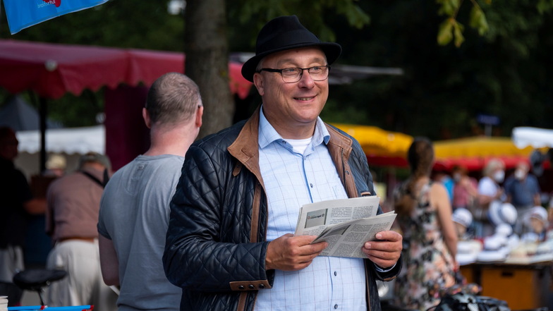 Jens Maier bei einer Wahlkampfveranstaltung vor der Bundestagswahl 2021. Sein Bundestagsmandat konnte er nicht verteidigen.