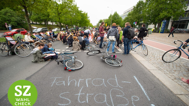 Der künftige Zuschnitt des Zelleschen Wegs ist umstritten. Radfahrer protestierten am Mittwoch für einen fahrradgerechten Ausbau.